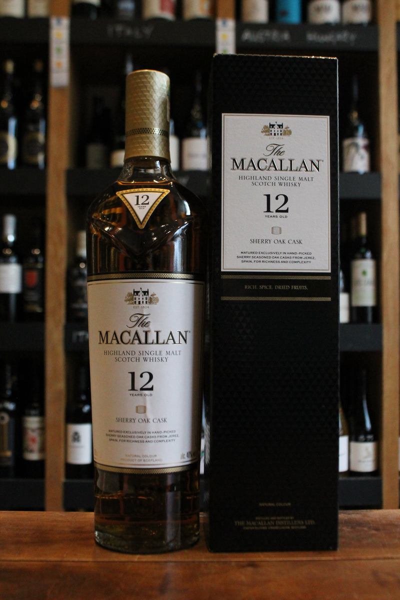Macallan Sherry Oak Single Malt Scotch Whisky 12 year old