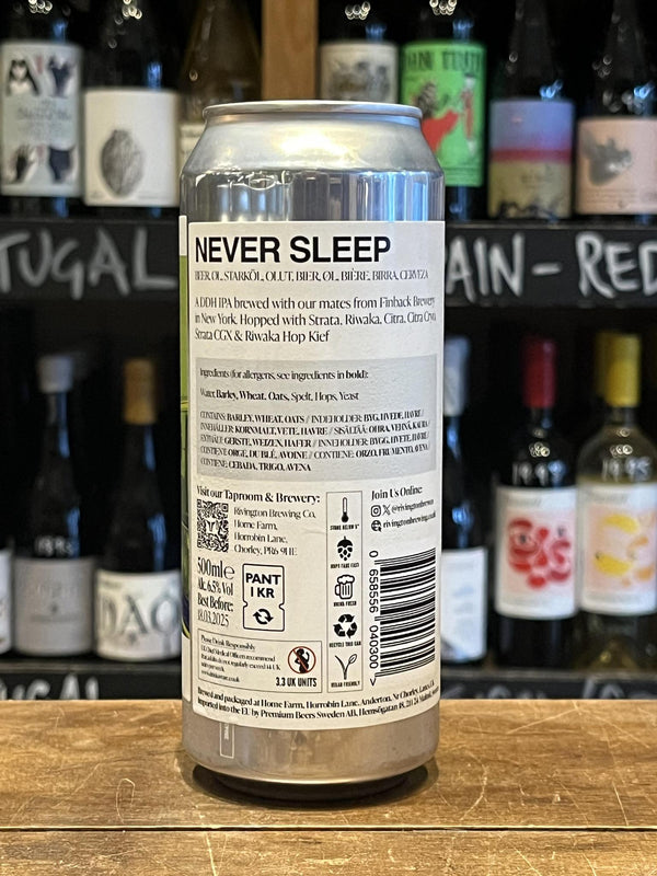 Rivington Brewing Co x Finback - Never Sleep - IPA-Seven Cellars