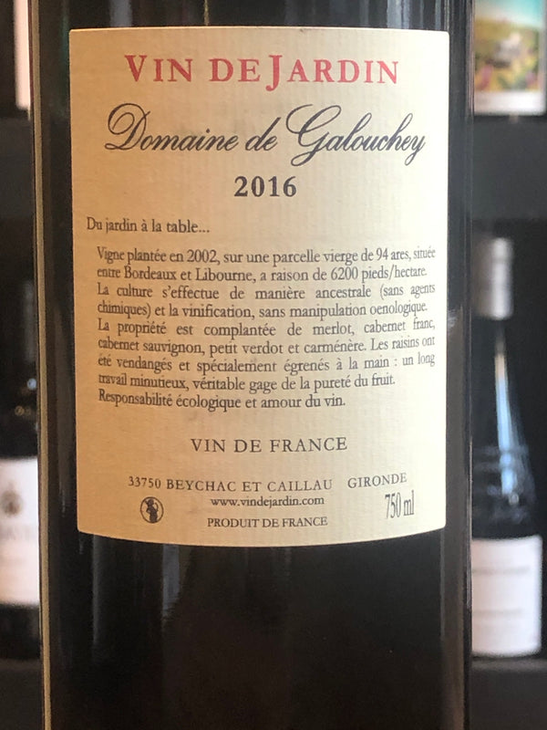 Domaine de Galouchy Vin de Jardin - Seven Cellars