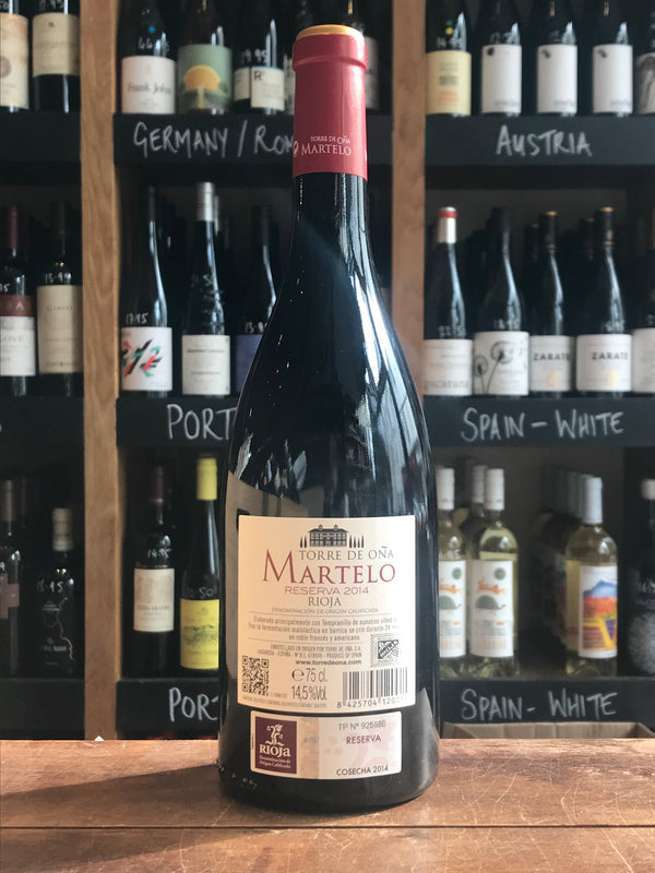 Torre De Ona - Martelo Reserva La Rioja - 2014