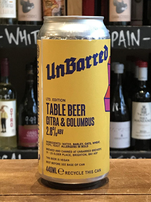 Unbarred - Table Beer - Seven Cellars