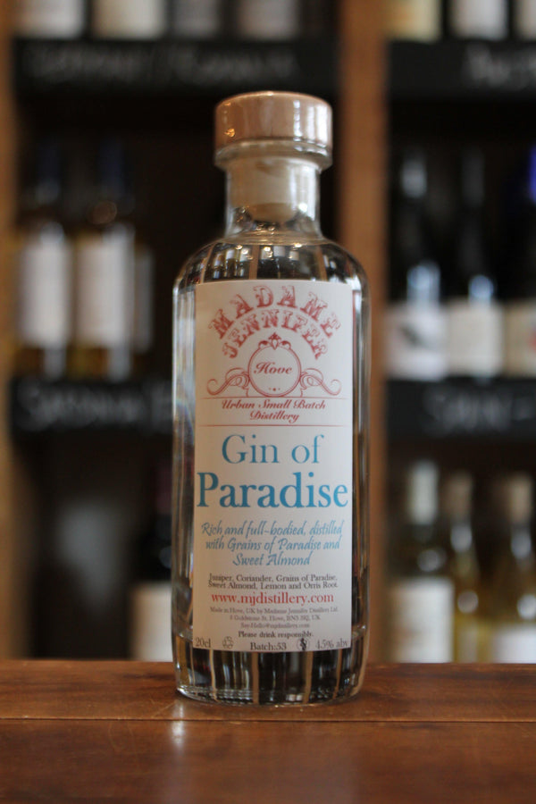 Madame Jennifer - Gin of Paradise Sussex Dry Gin 20cl - Seven Cellars